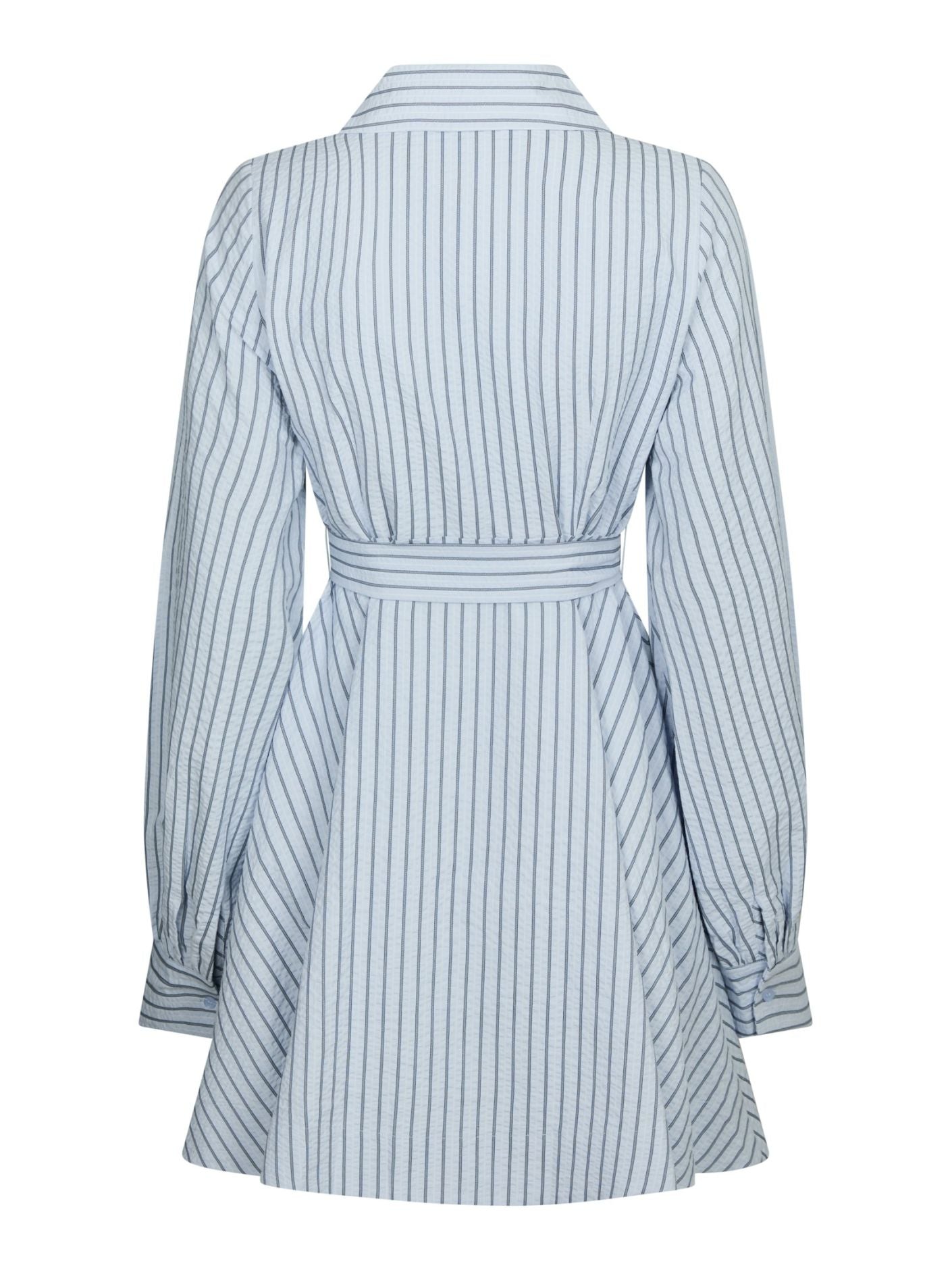 FELICE STRIPED CREPE DRESS