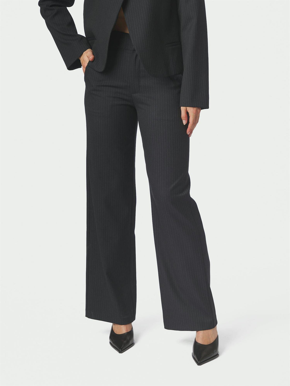 NATHALIE SLIM PINSTRIPE PANTS