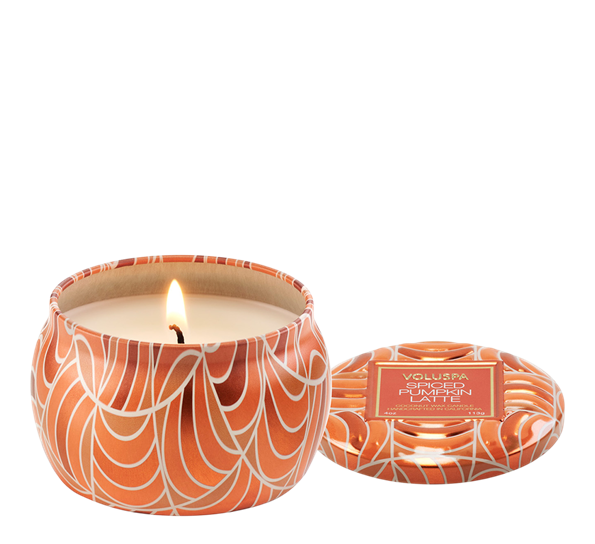 Mini Tin Candle 25tim Spiced Pumpkin Latte