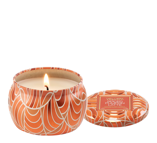 Mini Tin Candle 25tim Spiced Pumpkin Latte