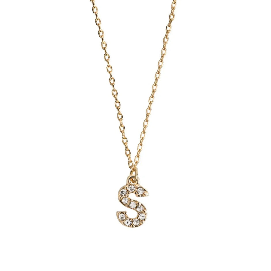 Juno - Crystal Letter Necklace S
