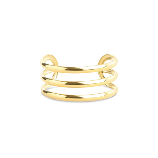 Norma - Triple Bangle Bracelet Stainless Steel - Gold