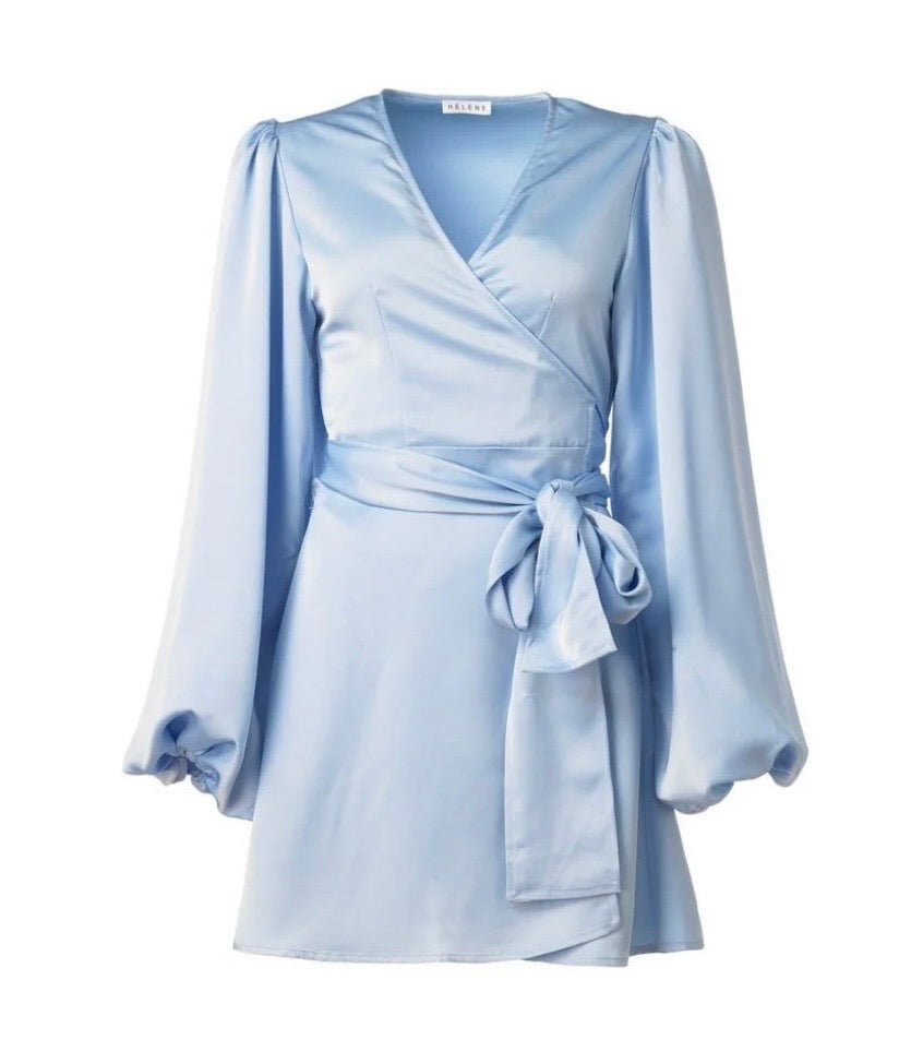 Locki satin wrap kjole