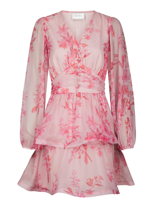 RIVANA PRINT CHIFFON DRESS