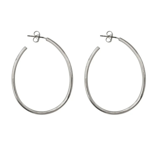 Natalie - Thin Large Hoop Earrings