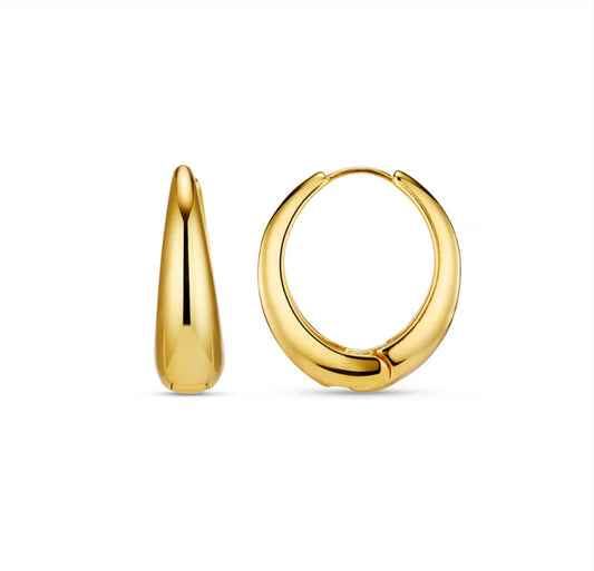 Large Tapered Hoop Earrings