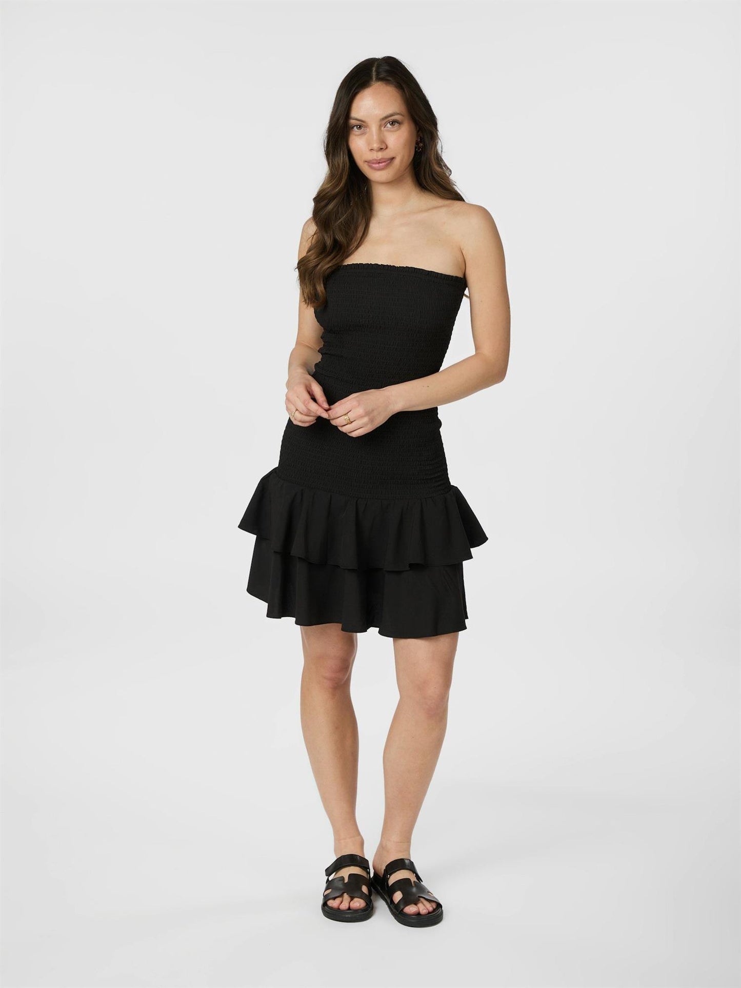 MIKKA SOLID SMOCK DRESS