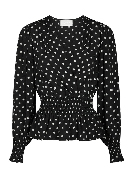 TAMONA CREPE DOT BLOUSE