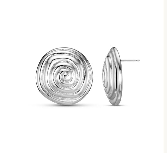 Statement Spiral Stud Earrings