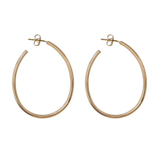 Natalie - Thin Large Hoop Earrings