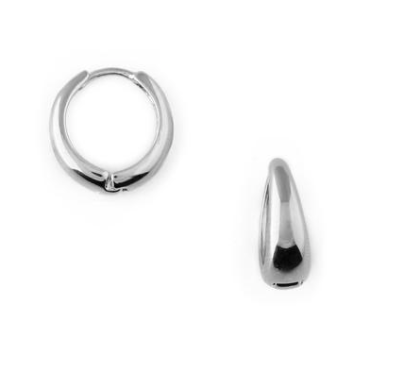 Orelia Tapered Hoop Øredobber Sølv