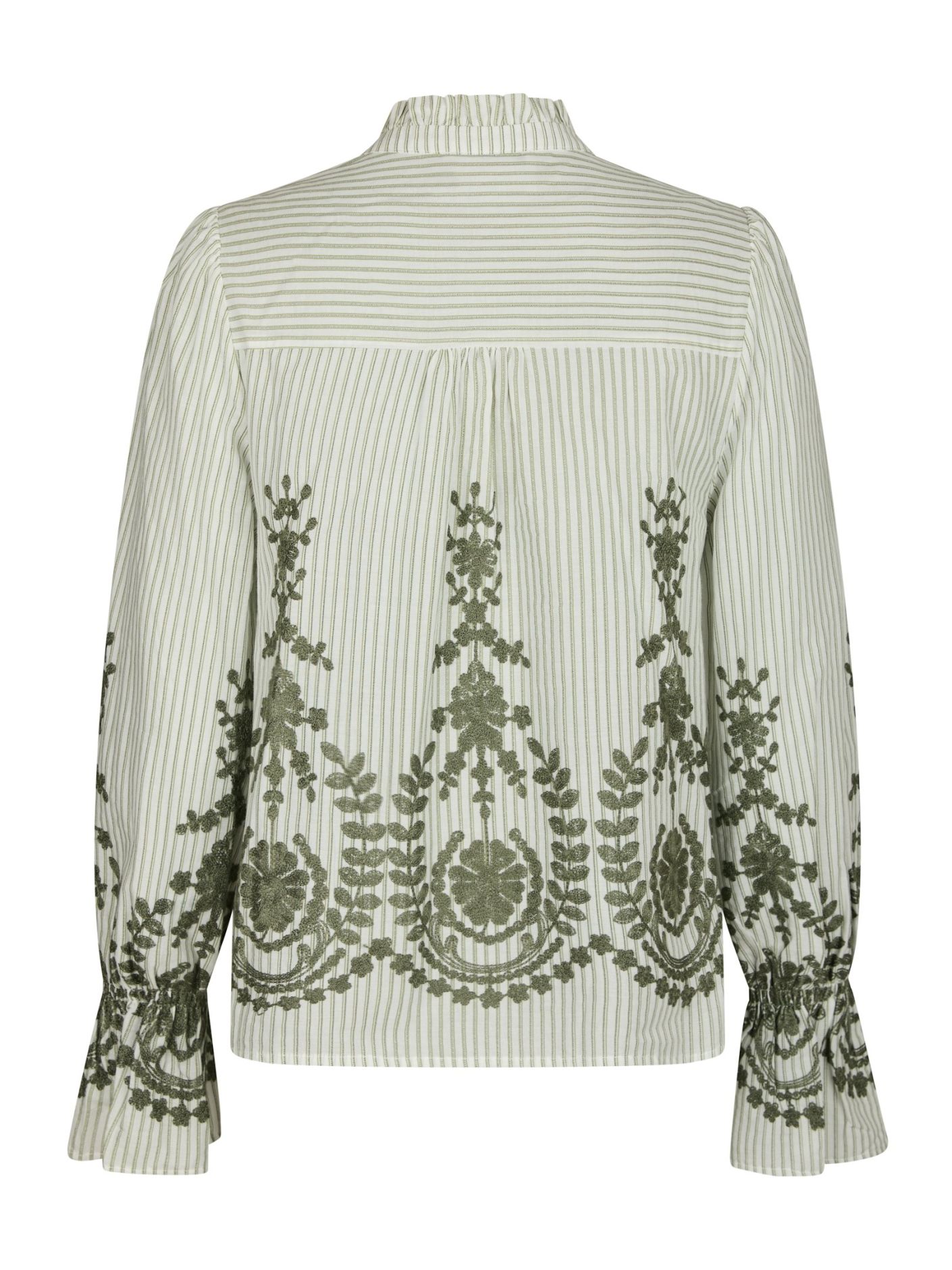 AMARA STRIPE EMB BLOUSE