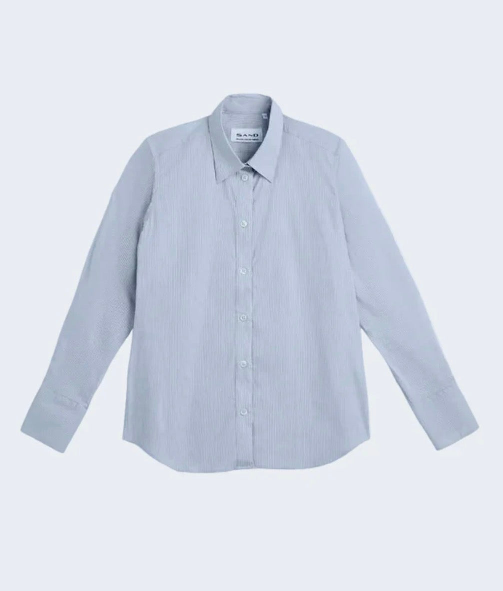 SIRINA STRIPED POPLIN WITH STRETCH