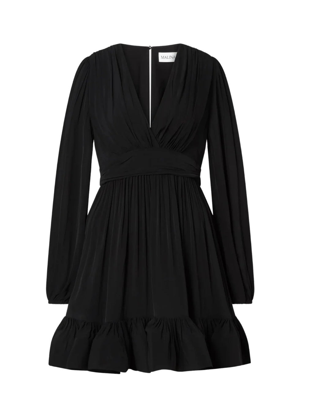 JADIE V-NECK RUFFLED MINI DRESS