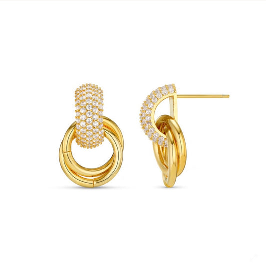 Pavé Interlocking Earrings