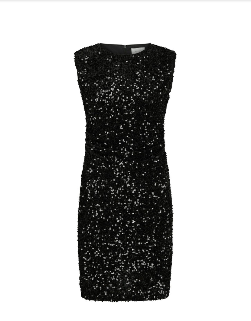 FANYA VELVET SEQUINS DRESS