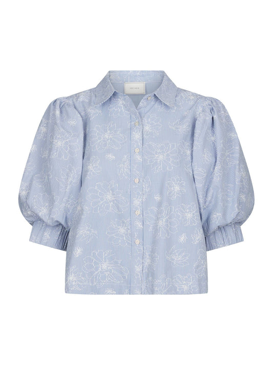 ETTA FLOWER STRIPE SHIRT