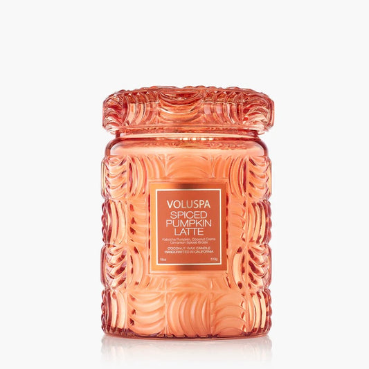 Large Glass Jar w.glass lid Spiced Pumpkin Latte