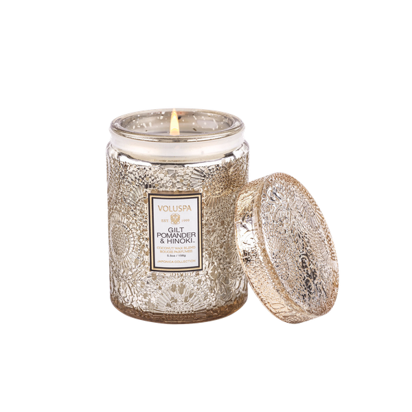Gilt Pomander & Hinoki Small Jar Candle